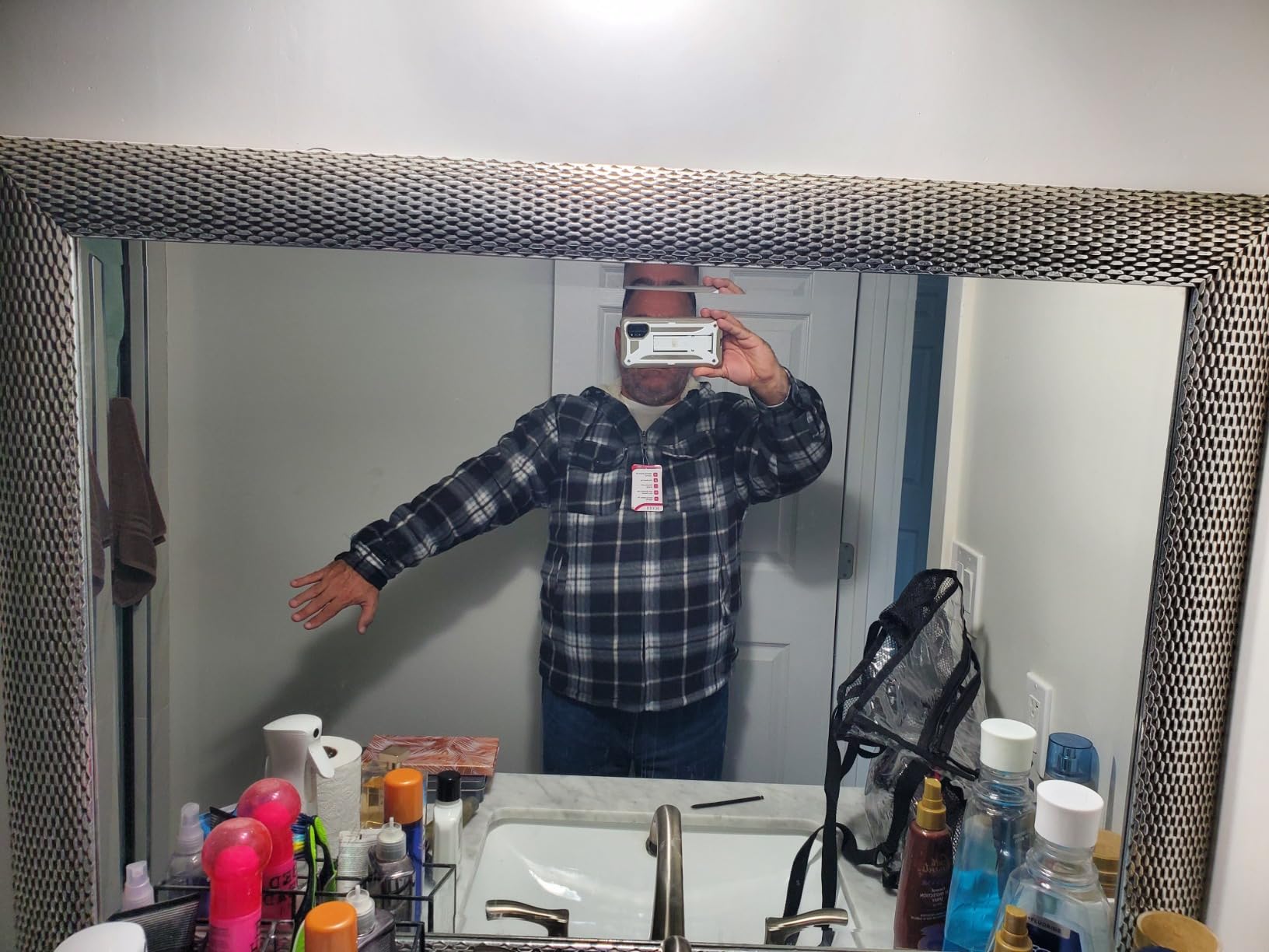SCODI Men's Flannel Shirt Jacket Fleece Sherpa Lined Plaid Zip Up Hoodies | Machine Wash, 4 Pockets, Big and Tall, Vintage, Classic, Stylish, Casual, Heavyweight Sweatshirt, Winter Outwear, Warm Coat customer photo 2