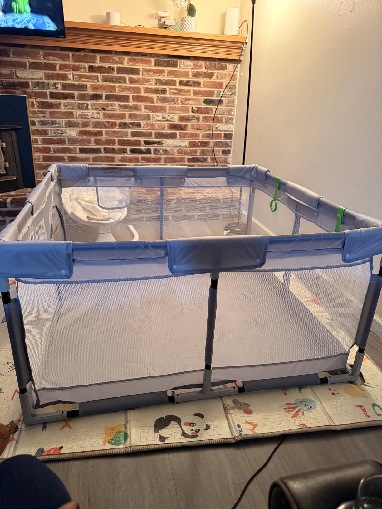 Fodoss Baby Playpen, 47×47in Playpen for Babies and Toddlers with Door customer photo 2