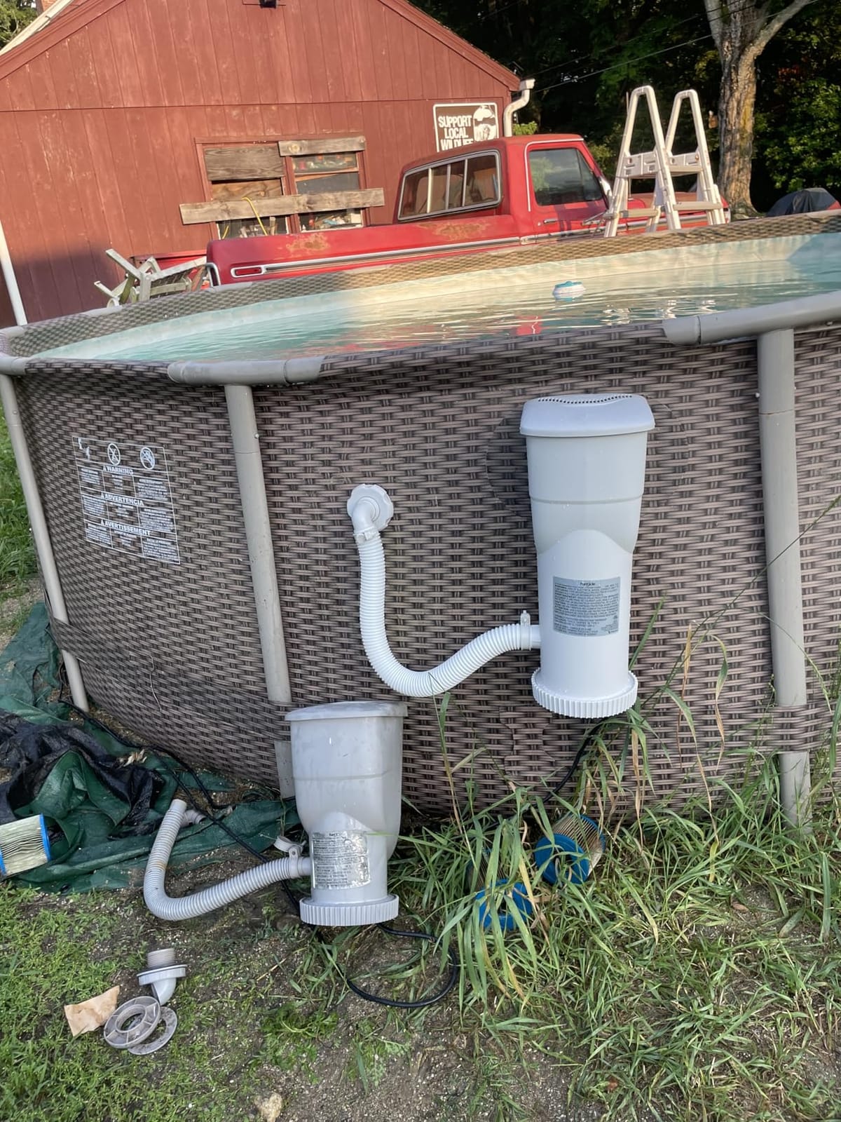 Funsicle SkimmerPlus 1,500 GPH 2-in-1 Filter Pump and Skimmer System for Above Ground Swimming Pools - Pool Cleaning and Maintenance customer photo 2