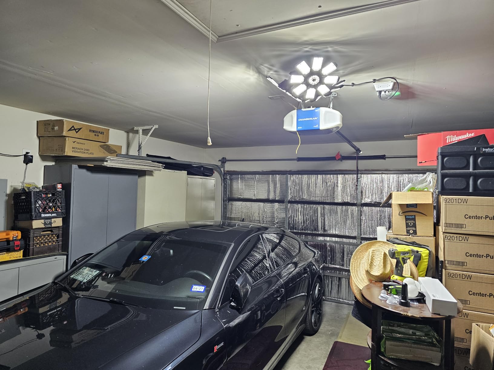 TANBABY 2 Pack LED Garage Lights, Deformable Ceiling Light, 30000LM 6500K customer photo 1