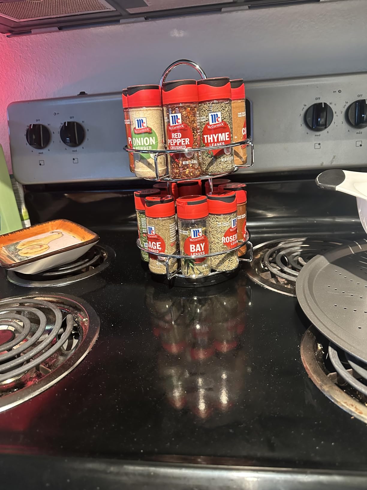 McCormick Spice Rack, Two Tier Chrome, Featuring 16 Herbs & Spices for Everyday Cooking, Great Gift for Housewarming, Wedding & Bridal Shower, 26.09 oz customer photo 2