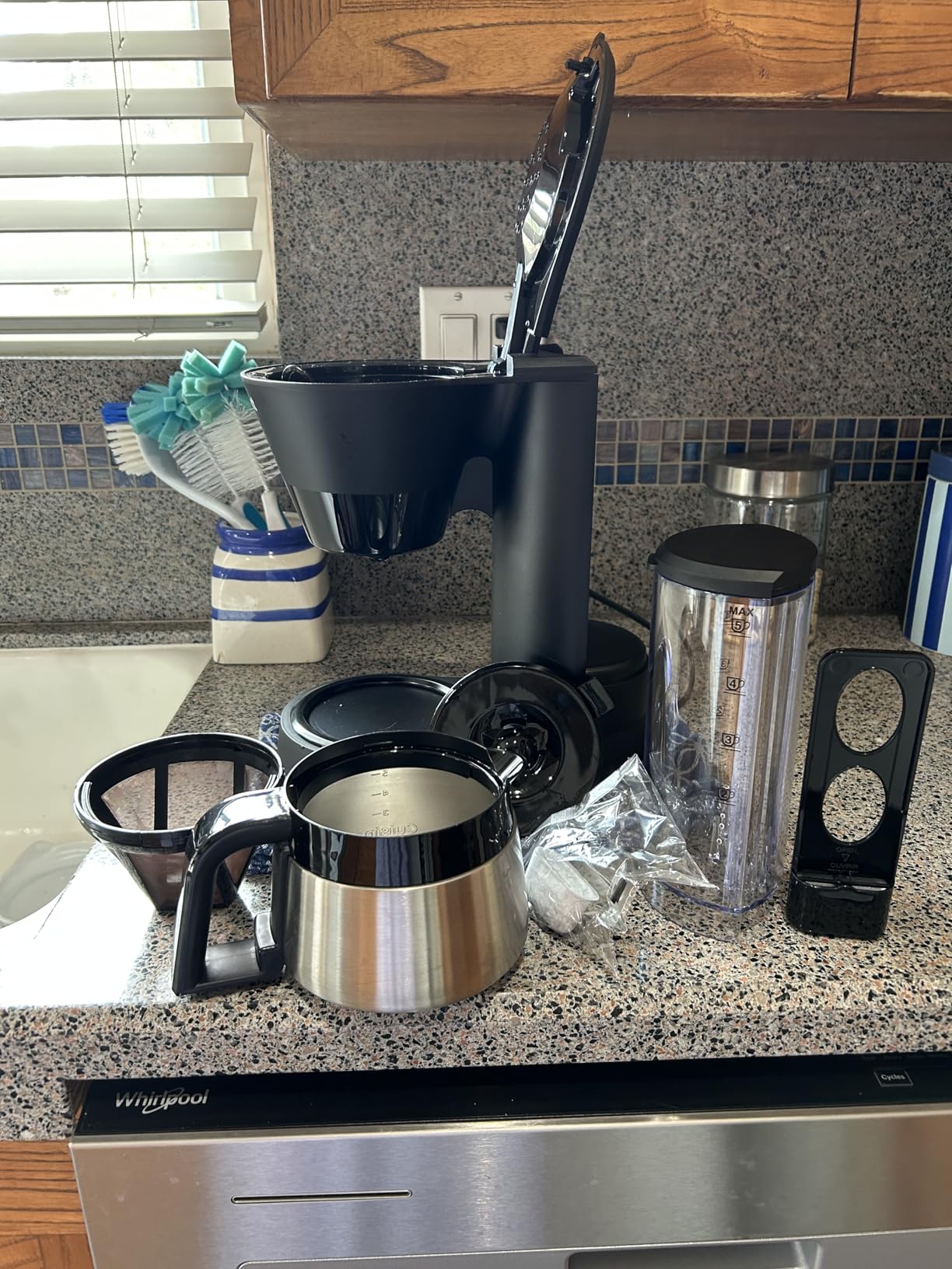 Cuisinart 5-Cup Coffee Maker with Stainless Steel Carafe, Coffee Machine with Removable Water Reservoir, Charcoal Water Filter, 30-Minute Keep Warm, and Brew Pause, DCC-5570NAS, Stainless Steel customer photo 1