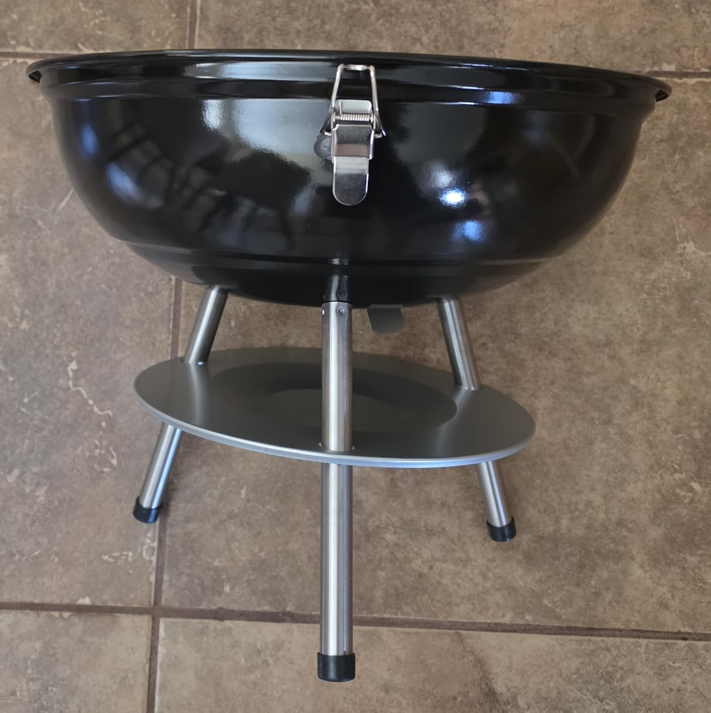 Gas One 14-inch Portable Barbecue Grill with 3-Point Locking Lid for Heat Preservation - Dual Venting System - Small Charcoal Grill for Backyard, Camping, Boat customer photo 1