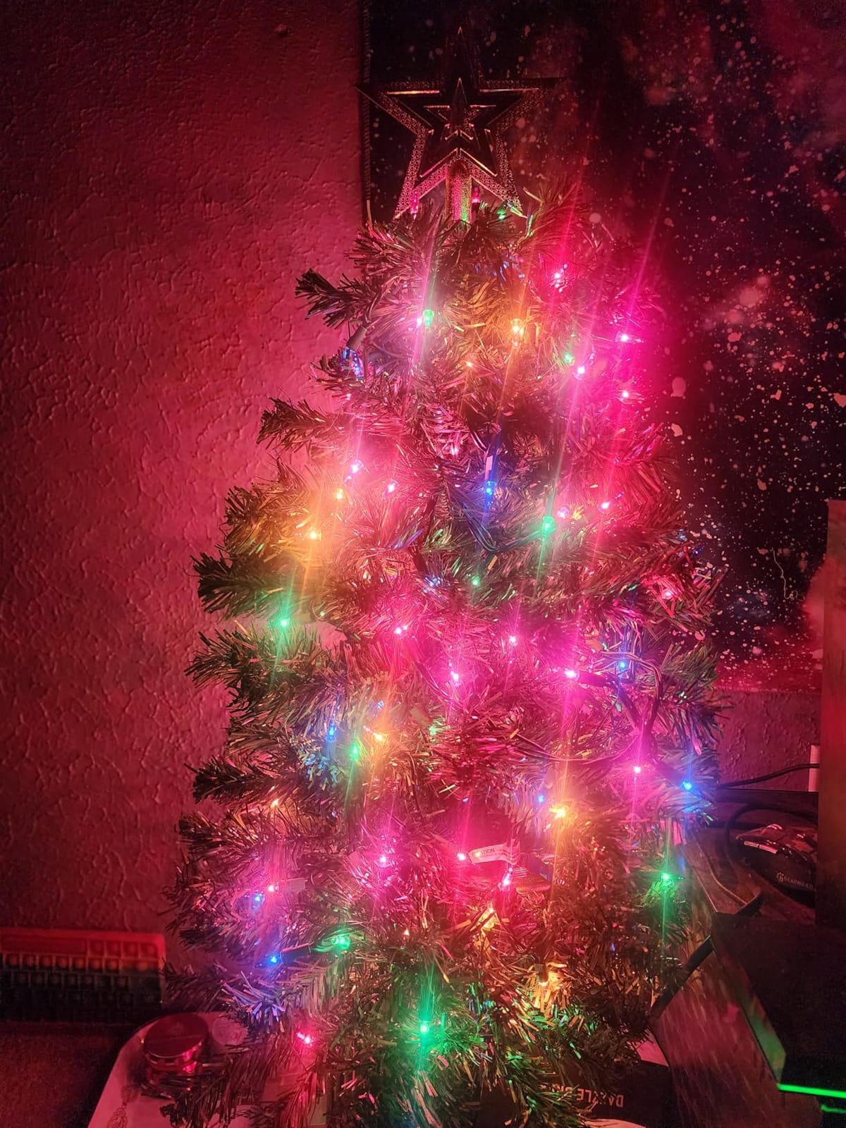 Dazzle Bright Multi-Colored Christmas Mini String Lights, 20FT 100 Count Incandescent Waterproof Fairy Lights Plug in, Connectable Christmas Decorations for Indoor Outdoor Home Party Garden Yard customer photo 2