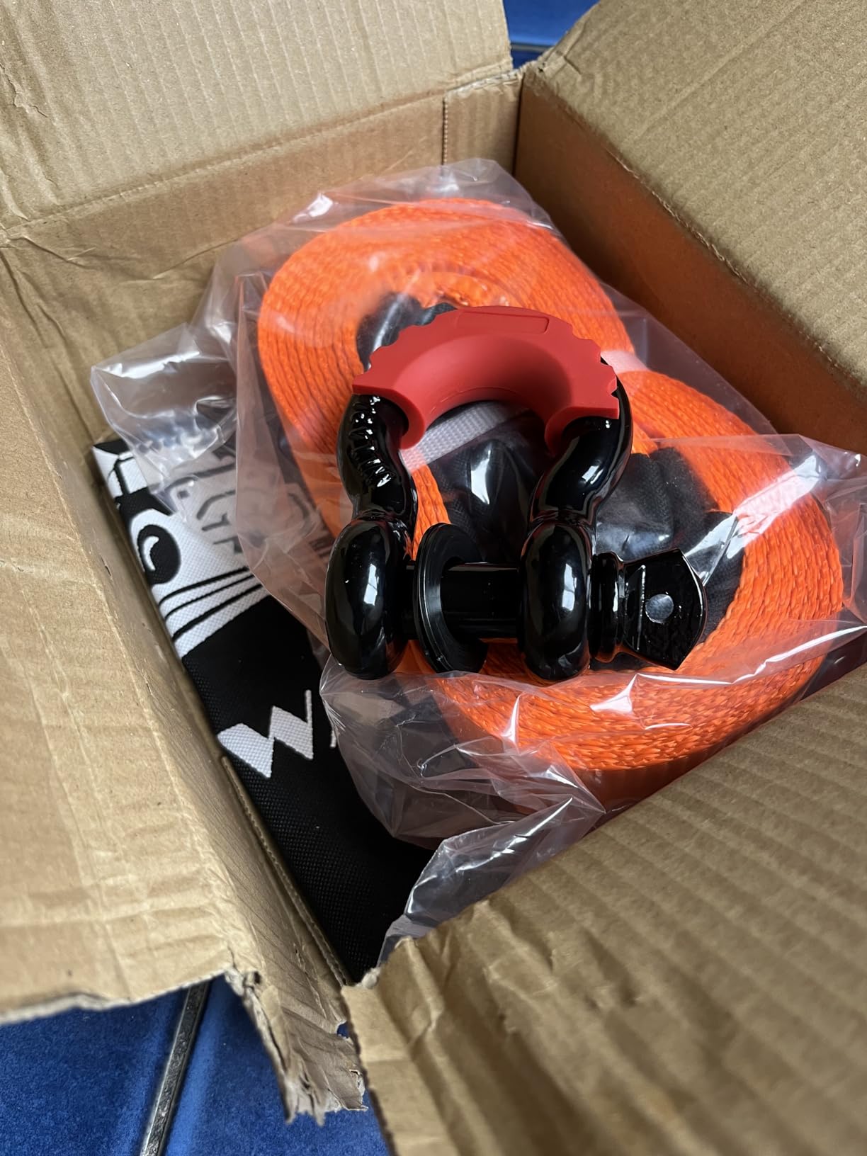 METOWARE Heavy Duty Tow Strap Recovery Kit with D Ring Shackle, 3