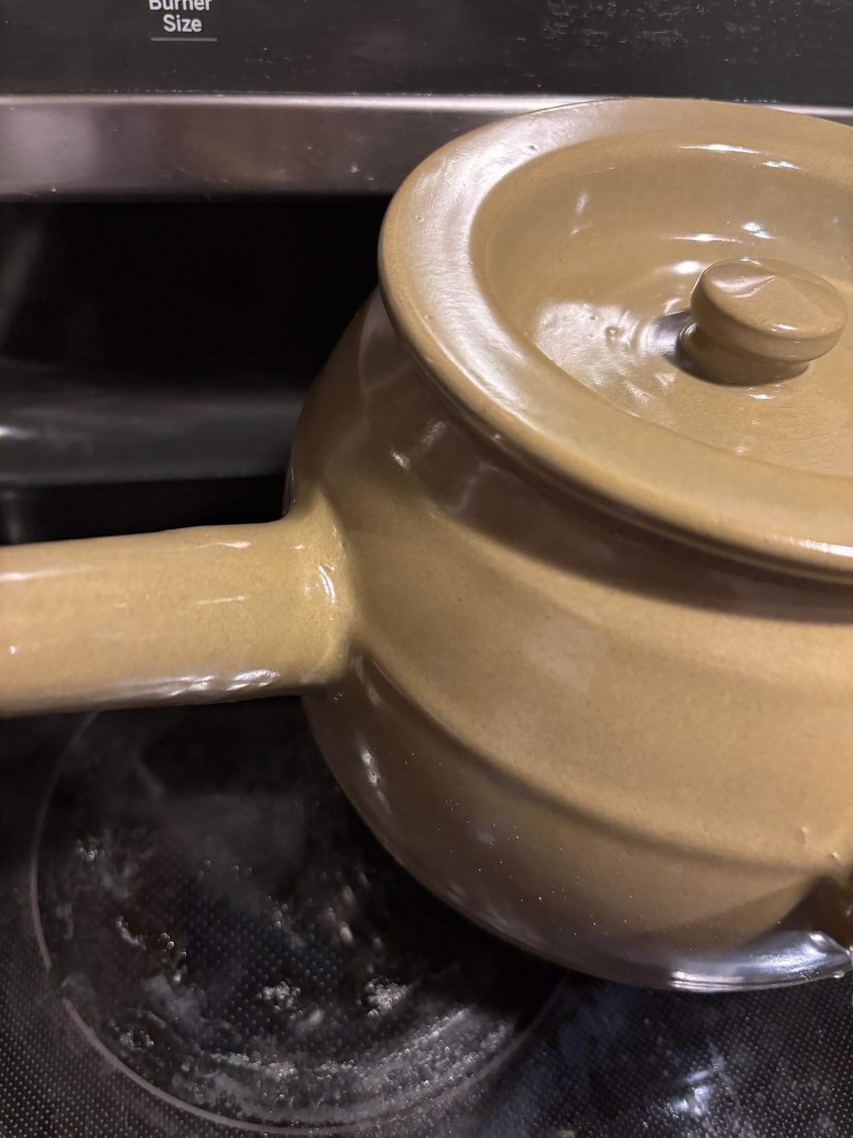 Casserole Clay Pot with Spout Ceramic Olive Glazed Jar, 2qt Slow Simmer | Larger 2000ml - 2500ml Jar, Heat-resistant, Fire Stove Safe, Cooking For Stewing Soup, Herb Decoction & Boiling Tea customer photo 2