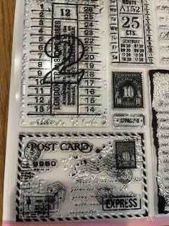 GLOBLELAND Postcard Border Edge Silicone Clear Stamp Postmark Transparent Silicone Stamp Vintage Rubber Stamp for Scrapbook Journal Card Making customer photo 2