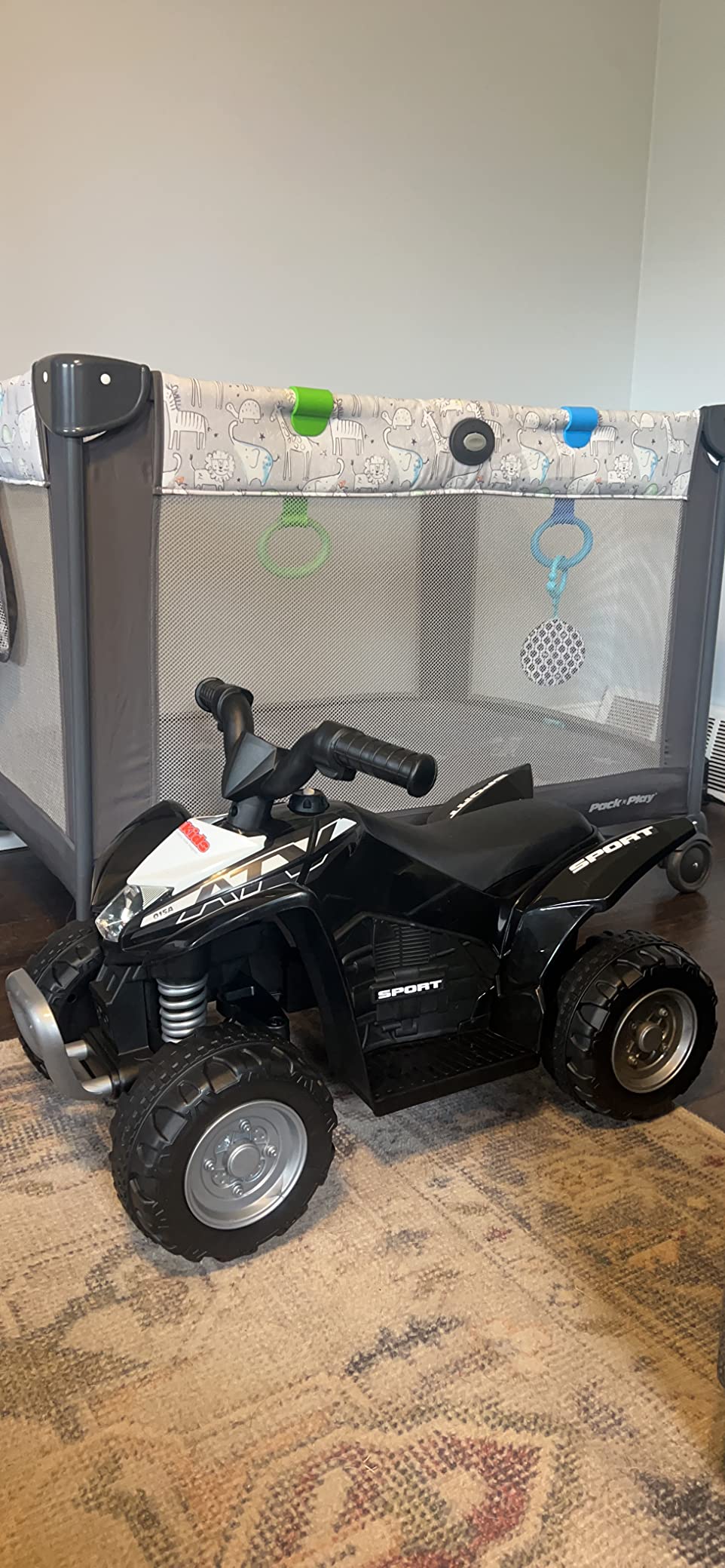 OLAKIDS Kids Ride On ATV, 6V Electric Vehicle for Toddlers, 4 Wheeler Battery Powered Motorized Quad Toy Car for Boys Girls with LED Lights, Horn (Blue) customer photo 1