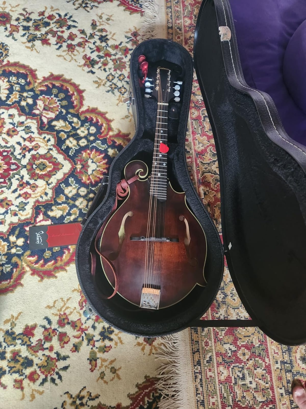 Ktaxon F-Style Mandolin Hard Case Deluxe Leather | Hard-Shell Carrying Case, Wooden Protective Case, Plush Interior customer photo 2