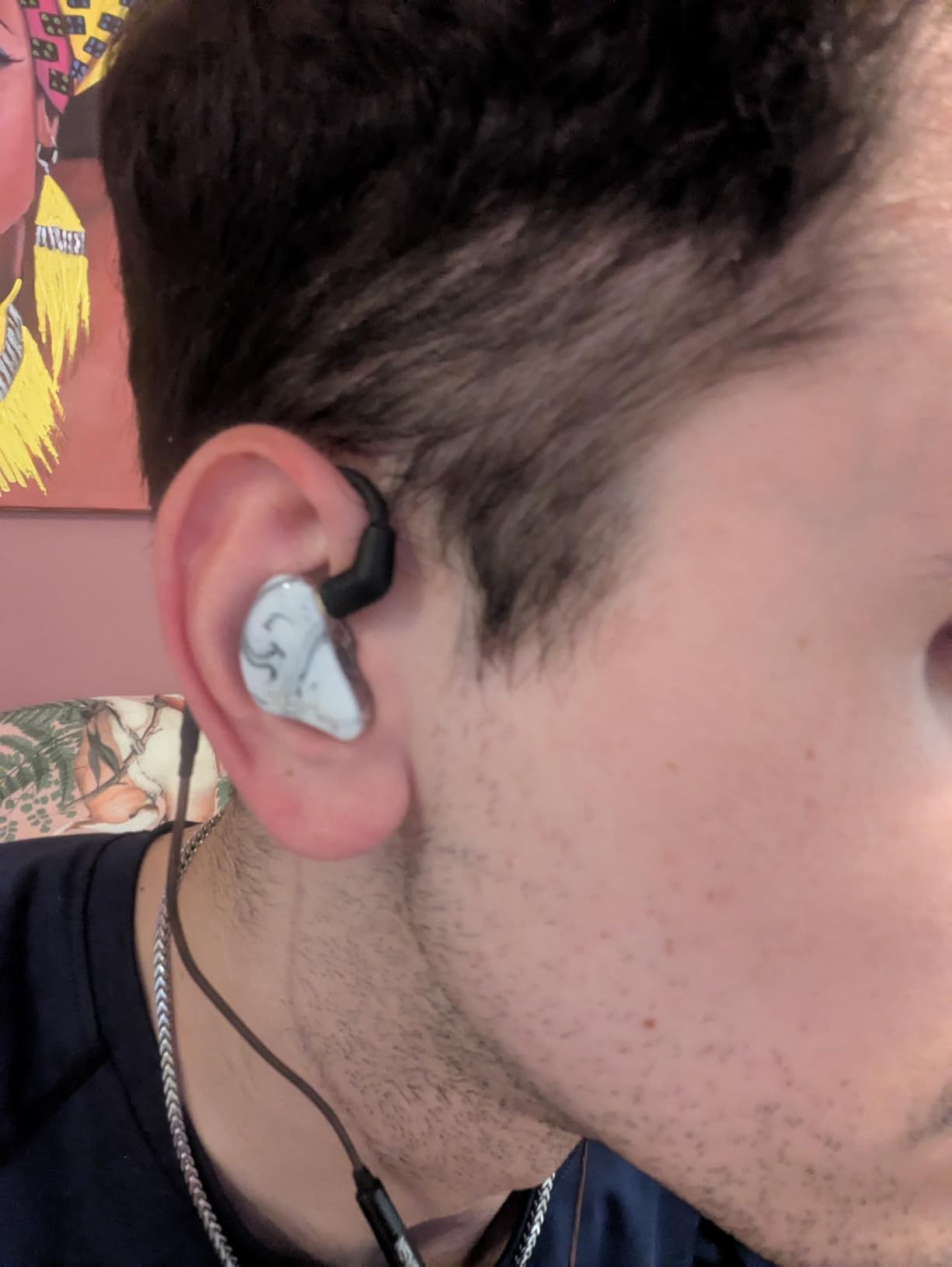 BASN MMCX in Ear Monitor,Triple Driver Musician IEM Headphone,Gold Obsidian customer photo 2