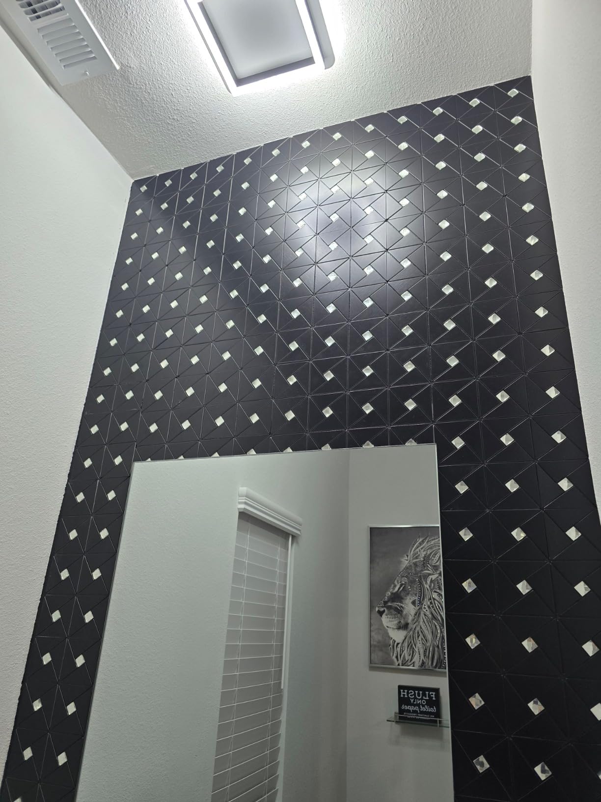 Vamos Tile Black Mixed Glass Peel and Stick Backsplash Tile customer photo 1