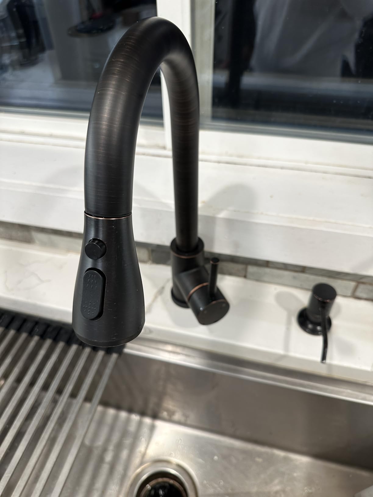 VFAUOSIT Commercial Kitchen Faucet with Pull Down Sprayer, Brushed Nickel customer photo 1