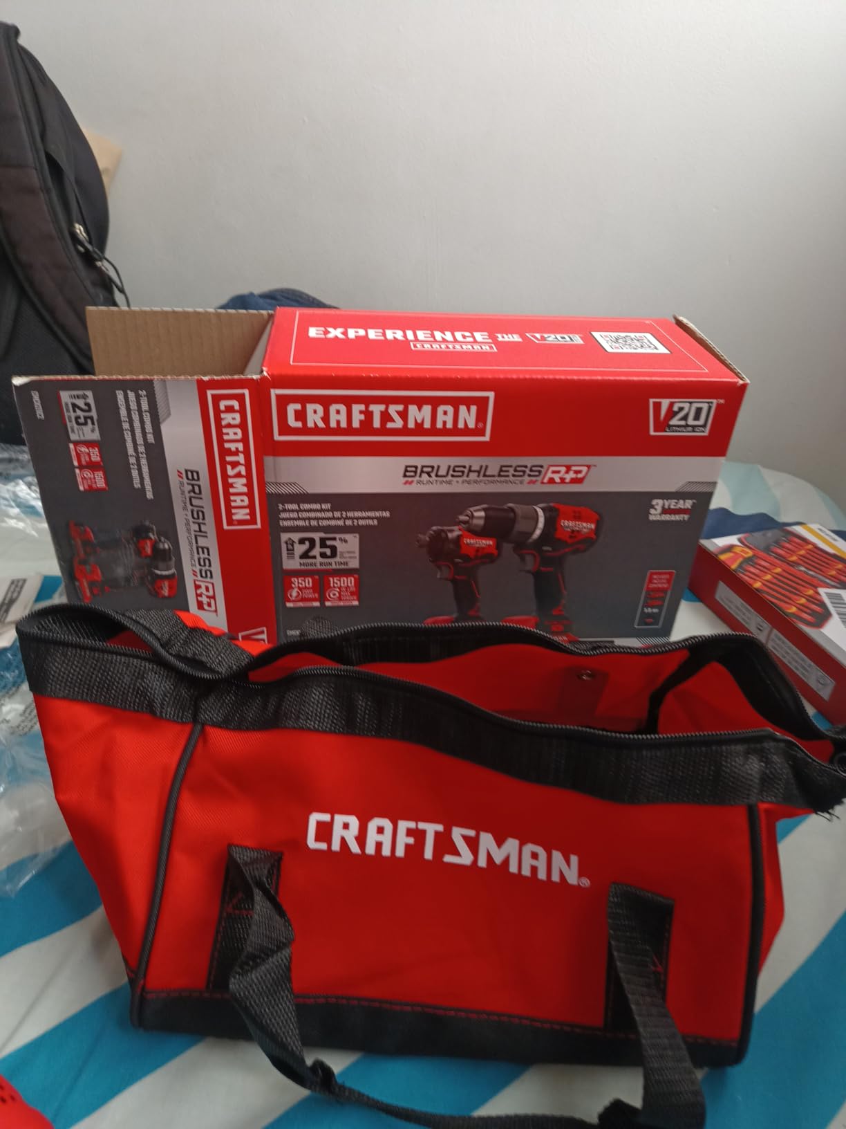 CRAFTSMAN V20 RP Cordless Drill and Impact Driver, Brushless Power Tool Combo Kit, 2 Batteries and Charger Included (CMCK211C2) customer photo 2