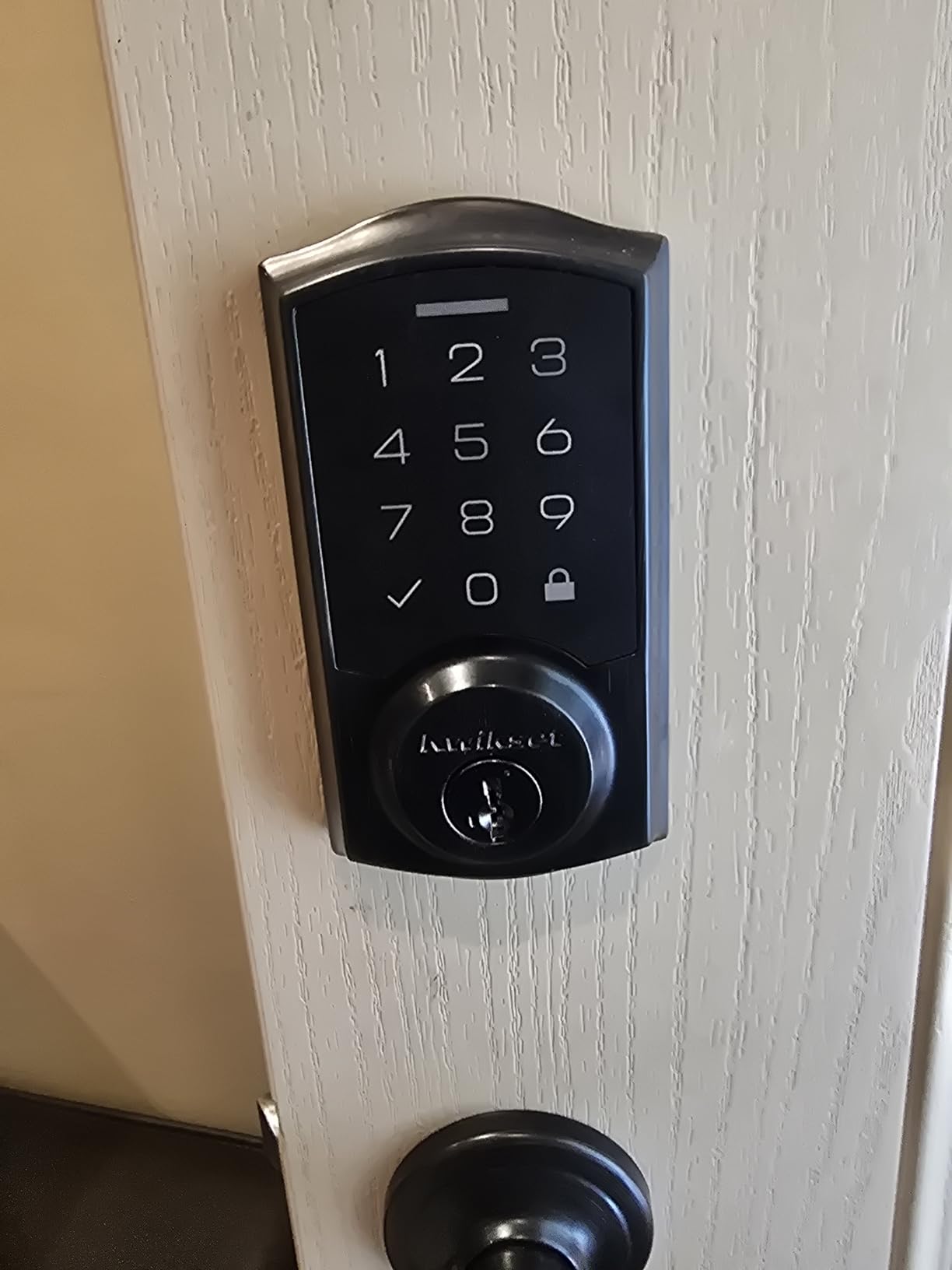Kwikset SmartCode 270 Keyless Entry Electronic Touchpad Deadbolt Door Lock with Auto-Lock, Custom User Codes, Advanced Security in Satin Nickel Traditional customer photo 2
