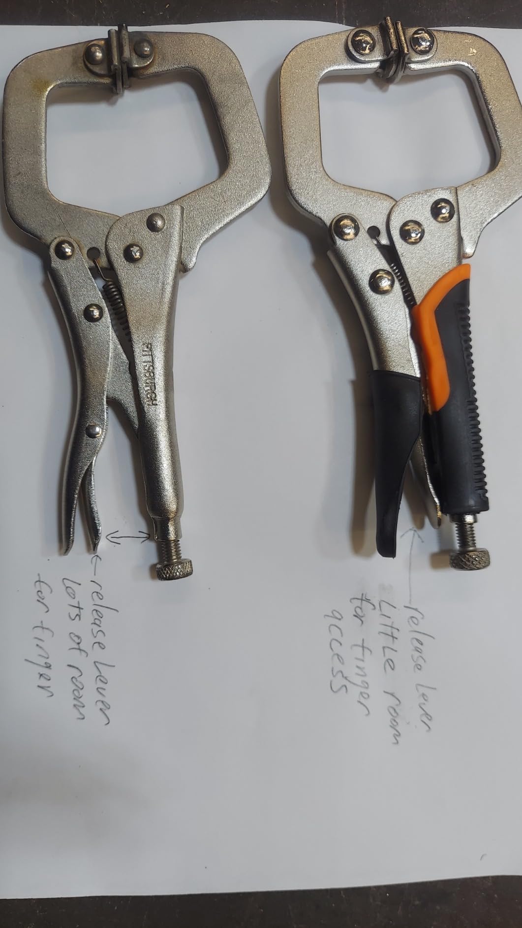 HOZEON 3 PCS 6 Inch C Clamp Locking Pliers, Heavy Duty Welding C Clamp Pliers with Swivel Pads, Vise Grip Locking Pliers Face Clamps for Woodworking, Welding, Building customer photo 2