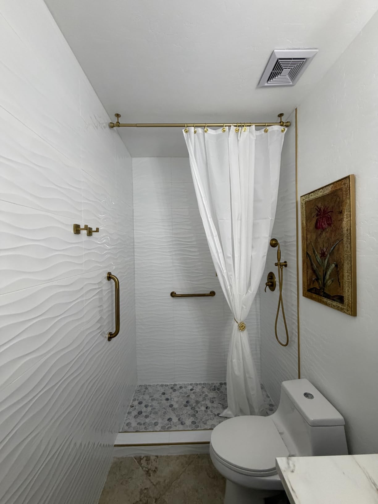 32 Inch Shower Grab Bar, Munzong Brushed Nickel Stainless Steel Handle customer photo 2