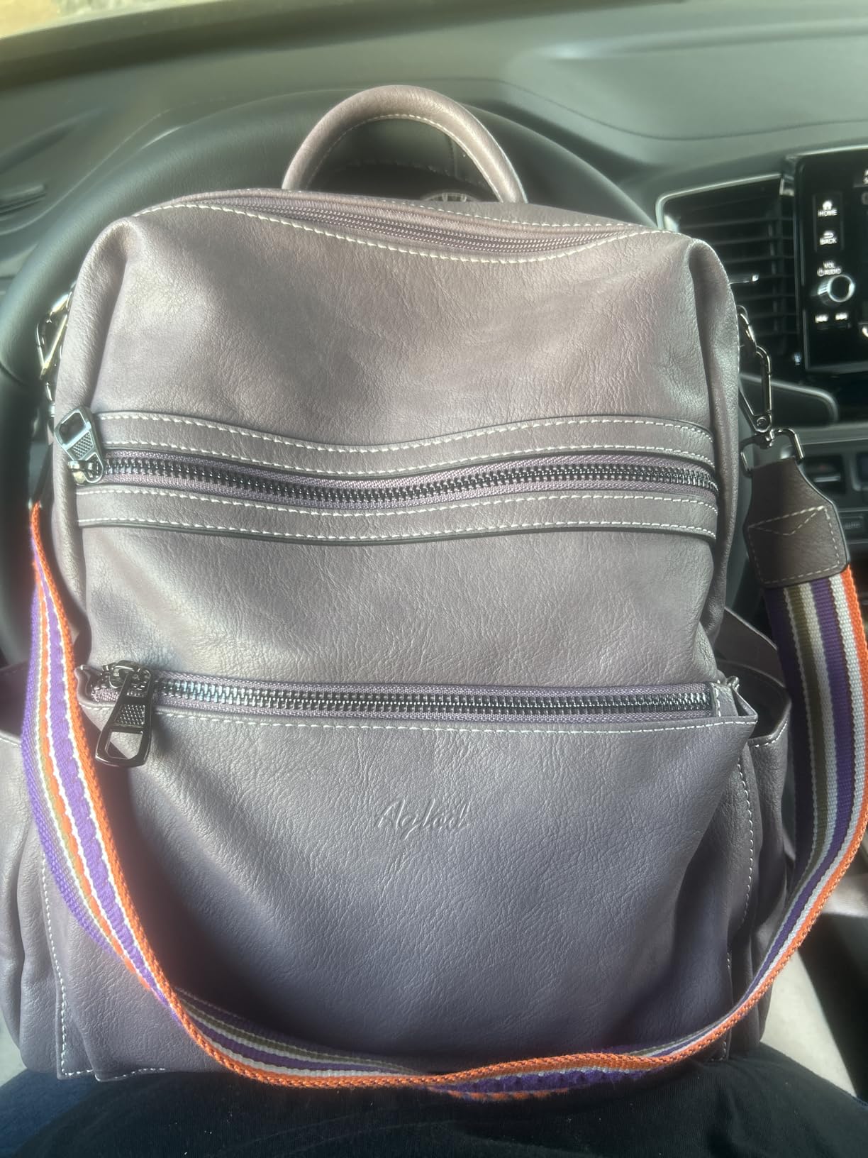 AGLOD Leather Backpack Purse for Women Designer Ladies Shoulder Bag Fashion Faux Work Travel Handbags customer photo 1
