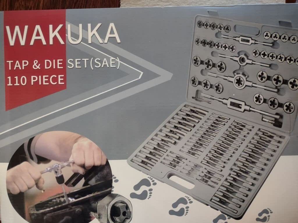 110 Piece Tap and Die Set (SAE & METRIC) Threading Tool Set With Storage Case | Rethreading Kit customer photo 2