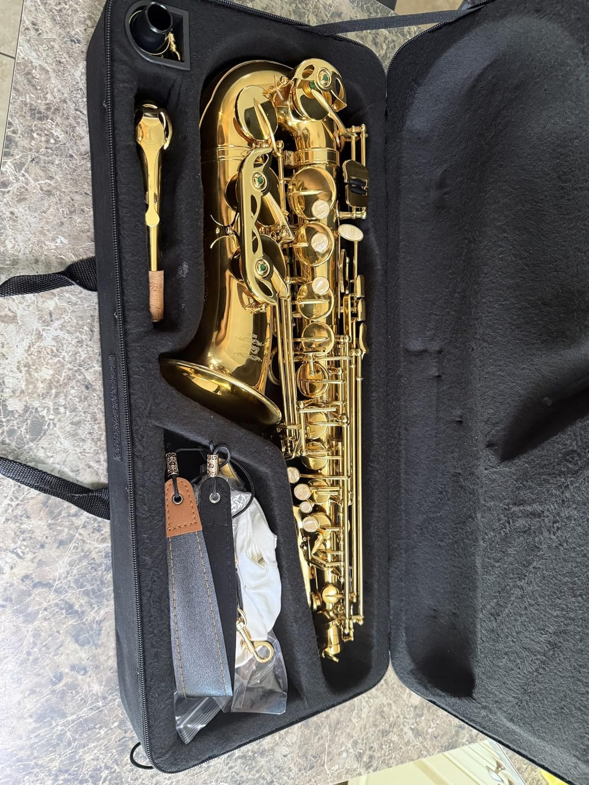 Eastar Advanced Alto Saxophone Eb Upgraded Sax, Golden Full Kit, EAX-21 customer photo 2