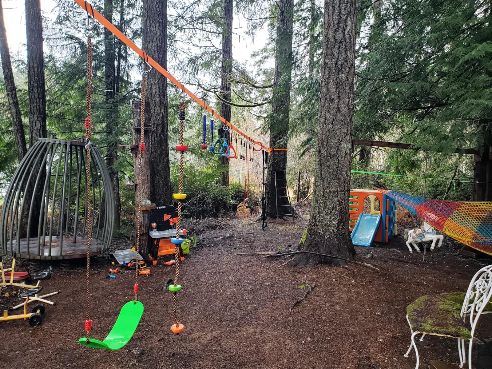 Hyponix Ninja Warrior Obstacle Course for Kids, 2 x 60 ft, 13 Obstacles customer photo 1