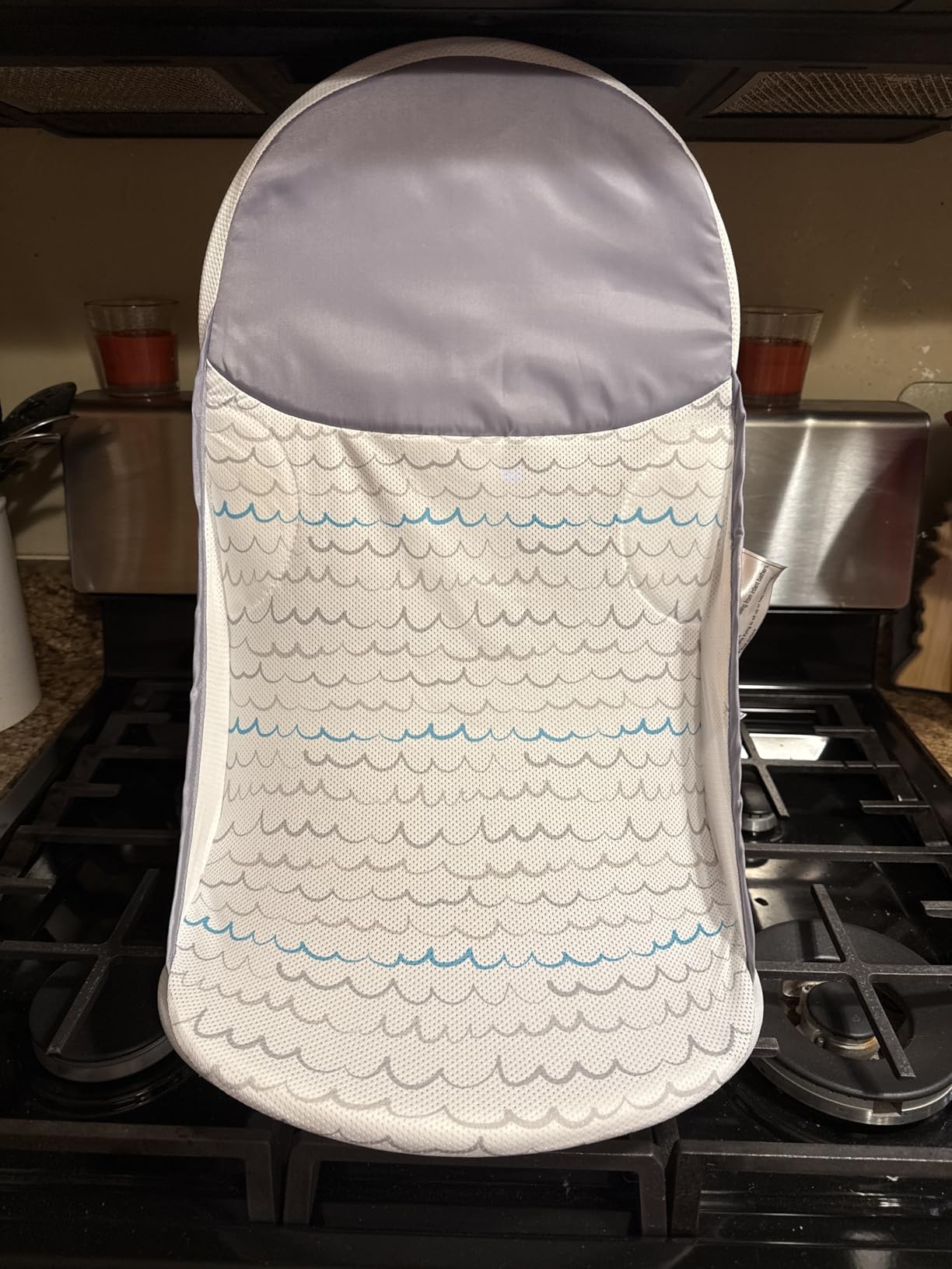 The First Years Sure Comfort Folding Baby Bather - Foldable Baby Bath Seat and Lounger for Home or On the Go - for Sink or Tub Use - Non-Slip Seat customer photo 1
