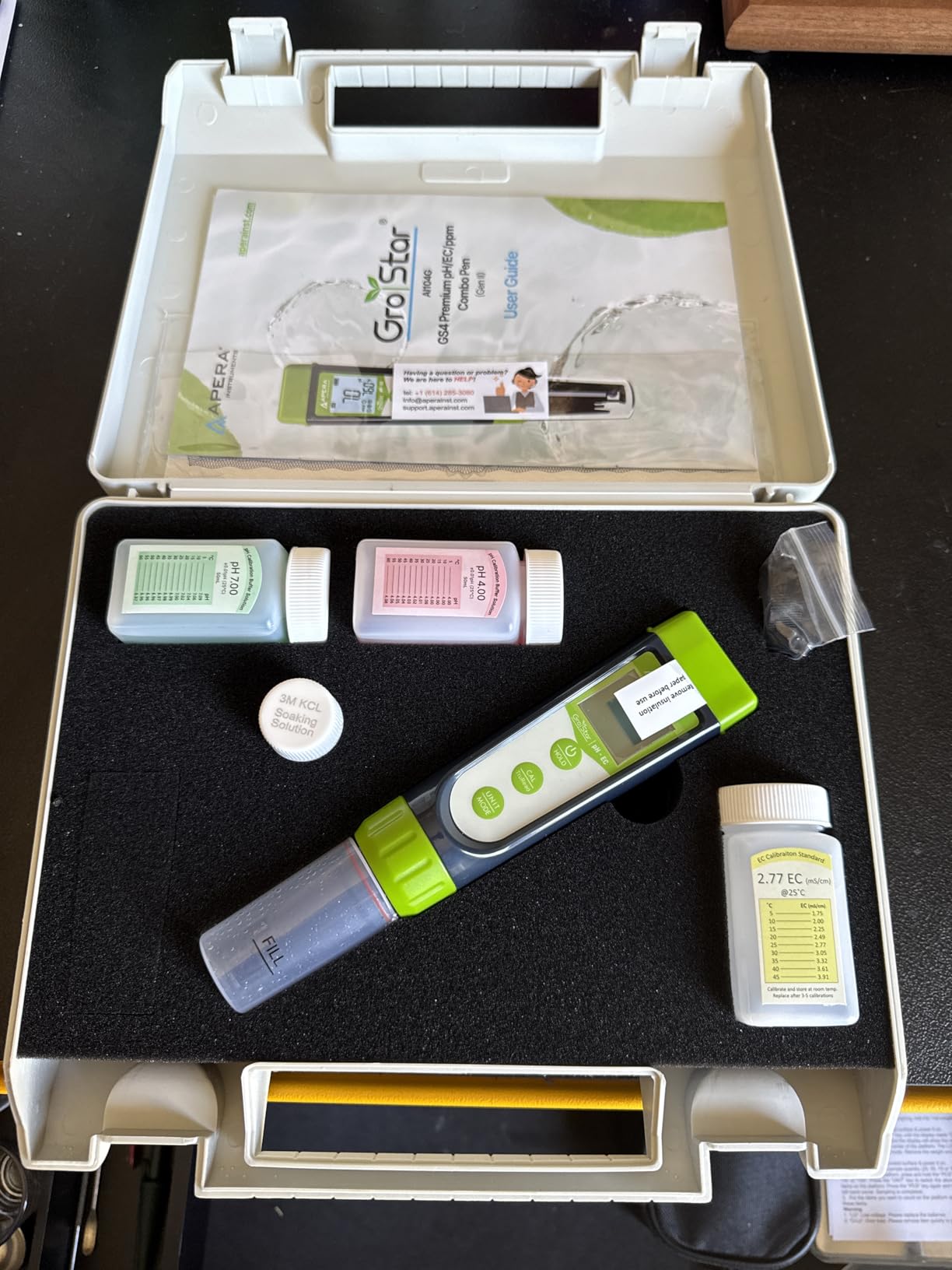 Apera Instruments AI104G GroStar Series GS4 pH/EC/500ppm/700ppm Combo 5-in-1 Pen Tester Kit with Replaceable Double-Junction pH/EC Probe for Hydroponics Water Quality Testing, Gen II customer photo 2