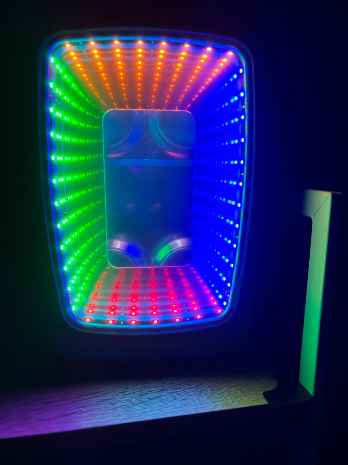 Frigidaire Gaming Light Up Mini Beverage Refrigerator, 6 can, 4 liters, Cooler with large see through door and LED lights Perfect for Gaming Experience, Home, Office, or Cars.12V Charger (Stealth) customer photo 1