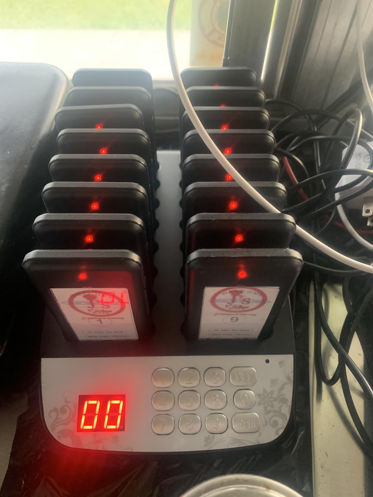 Restaurant Pager System, Pagers for Restaurants 1640ft Long Range, Social Distancing Keeping 16 Pagers and Buzzers, Waterproof Beepers Restaurants | Food Truck | Church Nursery | Cafe customer photo 1