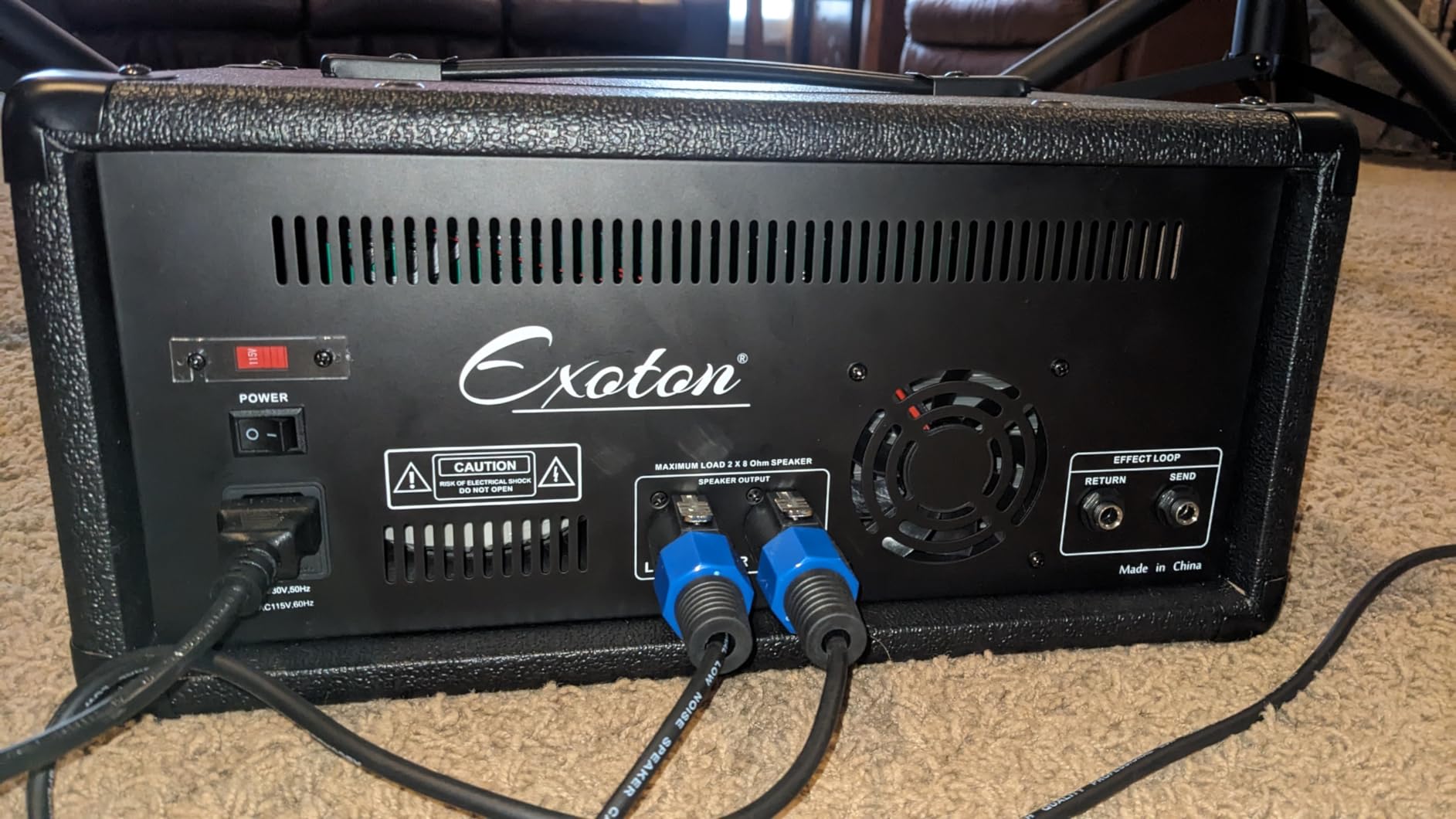 EXOTON S-1202 12inch 2000W Bluetooth PA System with Powered Mixer Set | Passive Speakers with 6 Channel Mixer /Stands /Mic/ Effect Controller/ 48V Phantom Power,for Indoor&Outdoor customer photo 2