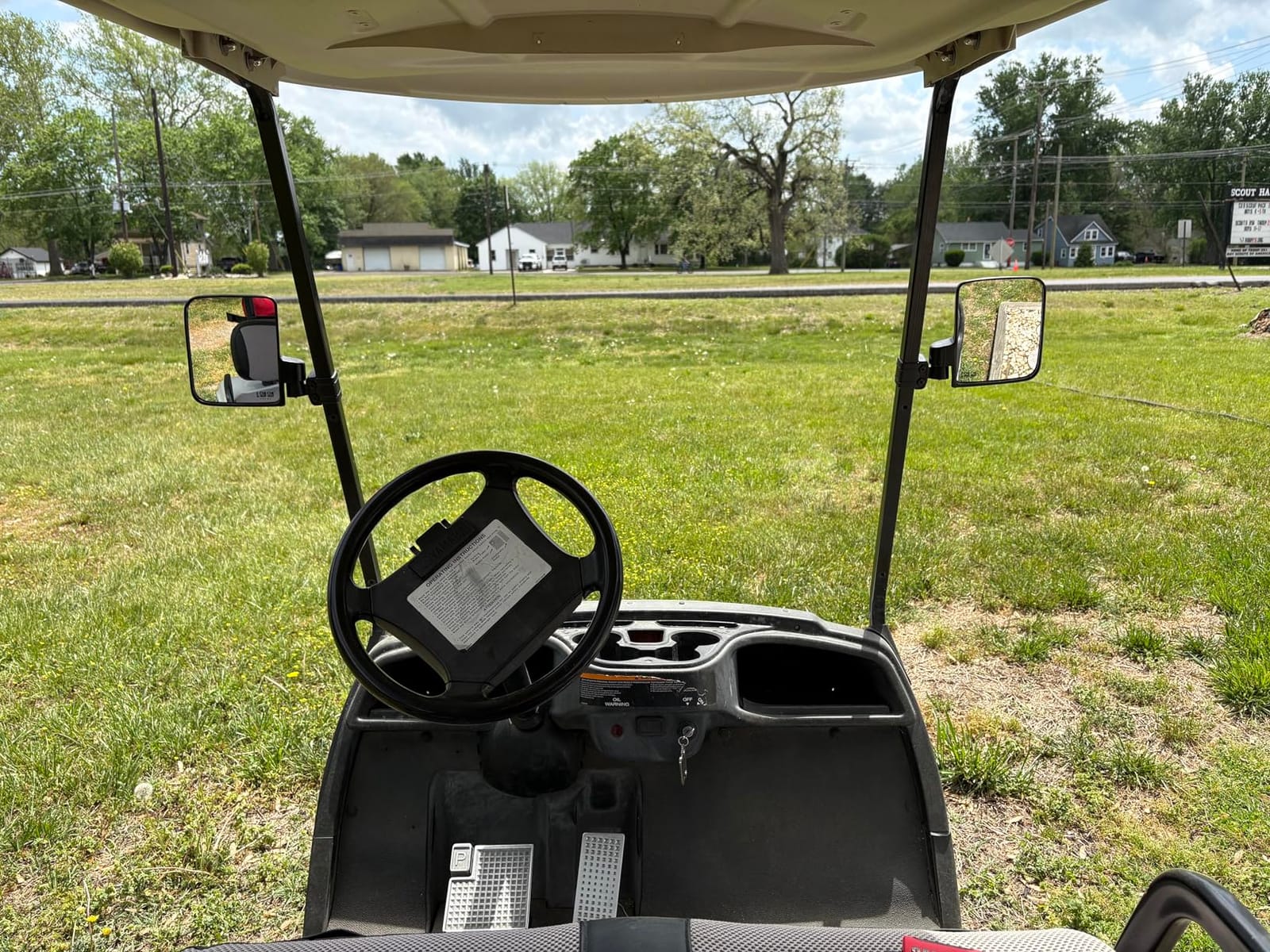10L0L No Drilling Golf Cart Mirror for Yamaha Club Car EZGO Side Mirrors customer photo 1