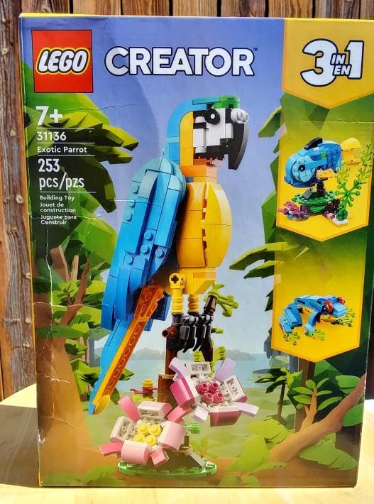 LEGO Creator 3 in 1 Exotic Parrot Building Toy Set, Transforms to 3 Different Animal Figures - from Colorful Parrot, to Swimming Fish, to Cute Frog, Creative Toys for Kids Ages 7 and Up, 31136 customer photo 1