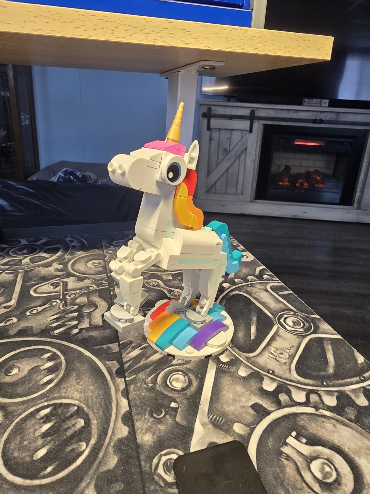 LEGO Creator 3 in 1 Magical Unicorn Toy, Transforms to Seahorse to Peacock, Rainbow Animal Figures, Unicorn Gift for Grandchildren, Girls and Boys, Buildable Toys, 31140 customer photo 1