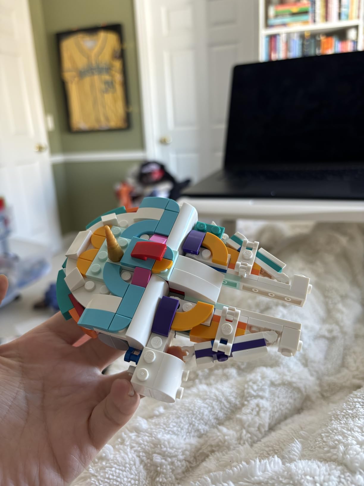 LEGO Creator 3 in 1 Magical Unicorn Toy, Transforms to Seahorse to Peacock, Rainbow Animal Figures, Unicorn Gift for Grandchildren, Girls and Boys, Buildable Toys, 31140 customer photo 2