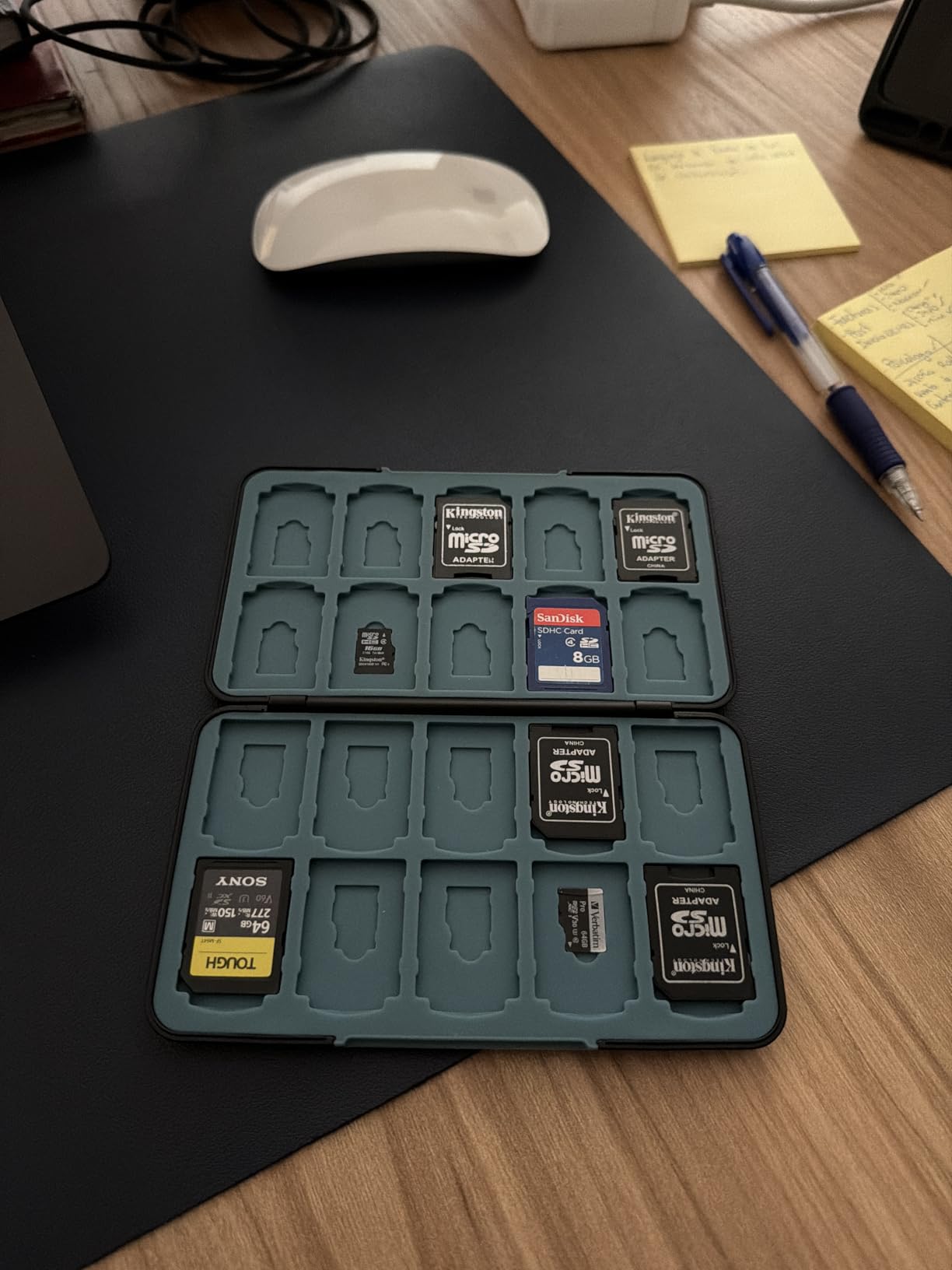 HEIYING SD Card Holder with 40 Precise Slots for SDXC SDHC Micro SD Cards, Portable Game Cards Case, Hard ABS Shell with Soft Silicone Lining, Magnetic Closure for Easy Access customer photo 1