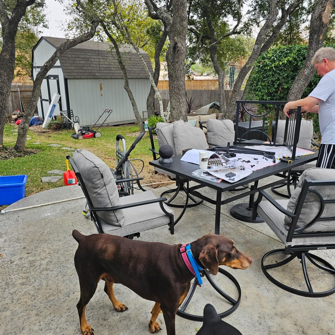 Grand patio 7-Piece Outdoor Dining Set for 6 with Swivel Patio Chairs customer photo 1