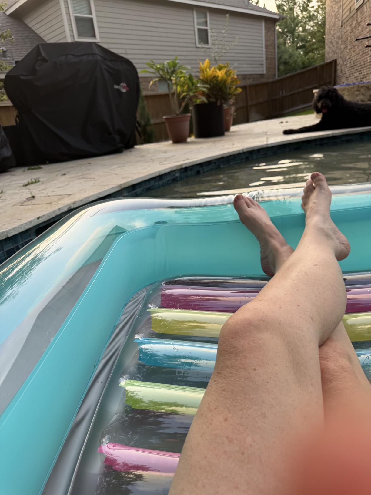 Inflatable Tanning Pool Lounger Float - Jasonwell 4 in 1 Sun Tan Tub Sunbathing Pool Lounge Raft Floatie Toys Water Filled Tanning Bed Mat Pad for Adult Blow Up Kiddie Pools Kids Ball Pit (MG,L) customer photo 1