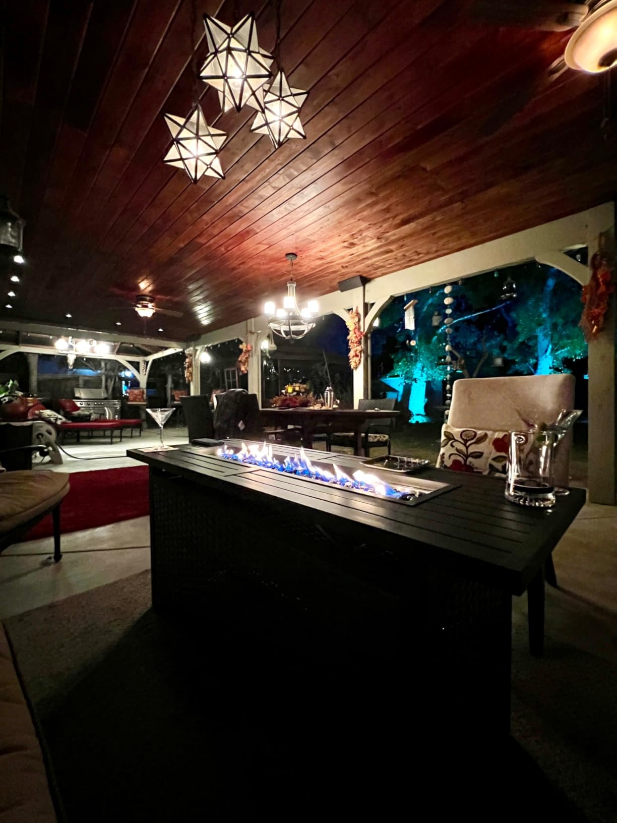 Sophia & William 56 Inch Gas Fire Pit Table,Rectangular Propane Fireplace customer photo 2