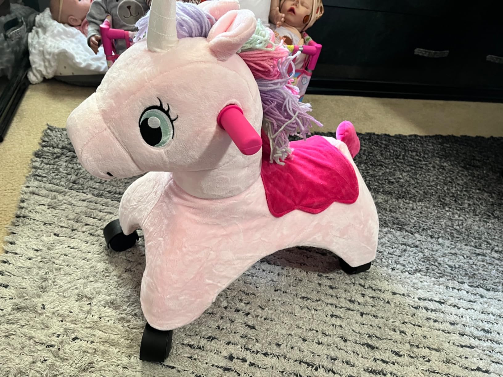 Radio Flyer Shimmer the Magic Unicorn Ride On, Ages 1-3, Easy Grip Handles customer photo 2