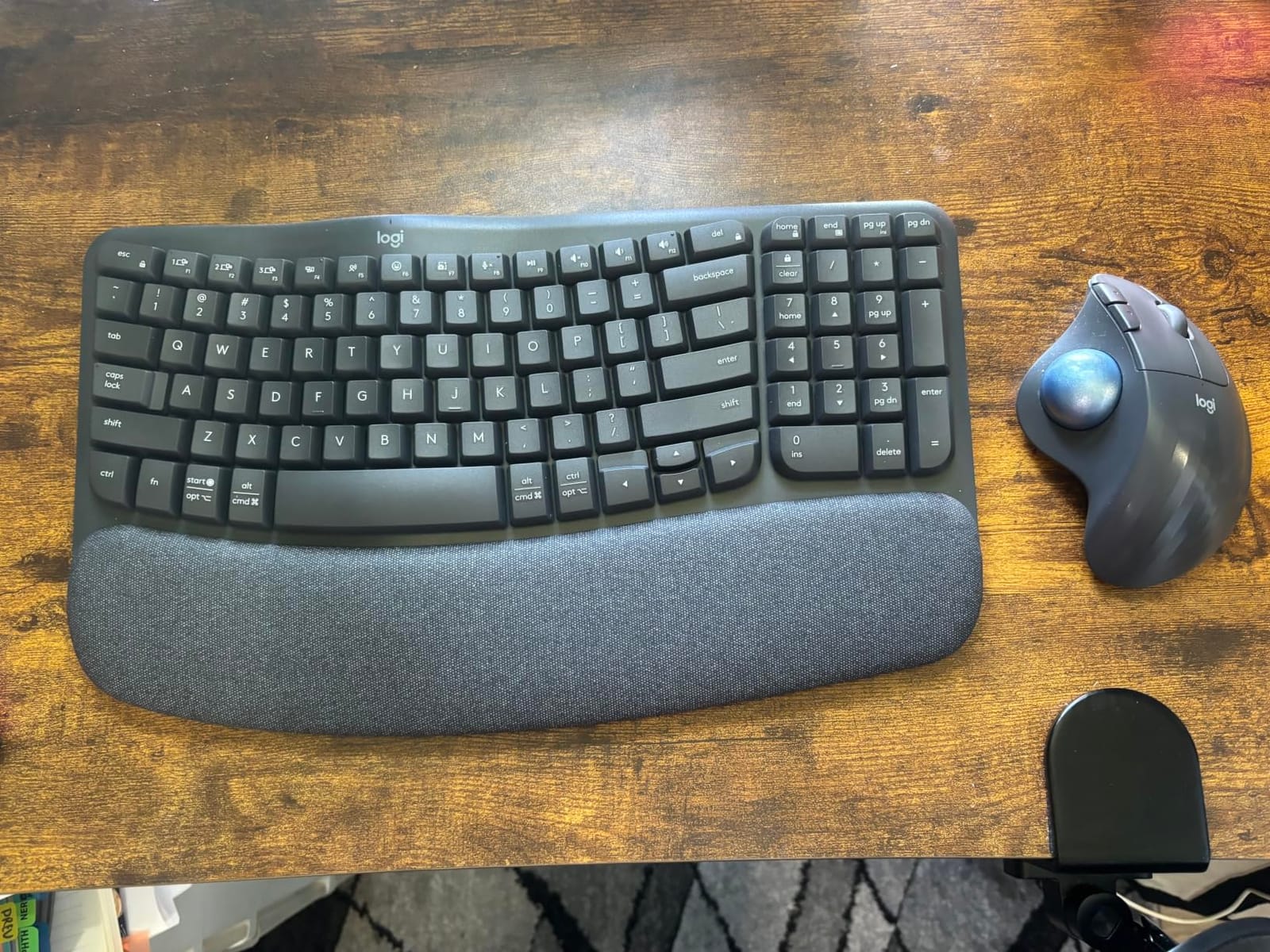 Logitech Wave Keys Ergonomic Wireless Keyboard with Palm Rest - Rose customer photo 2