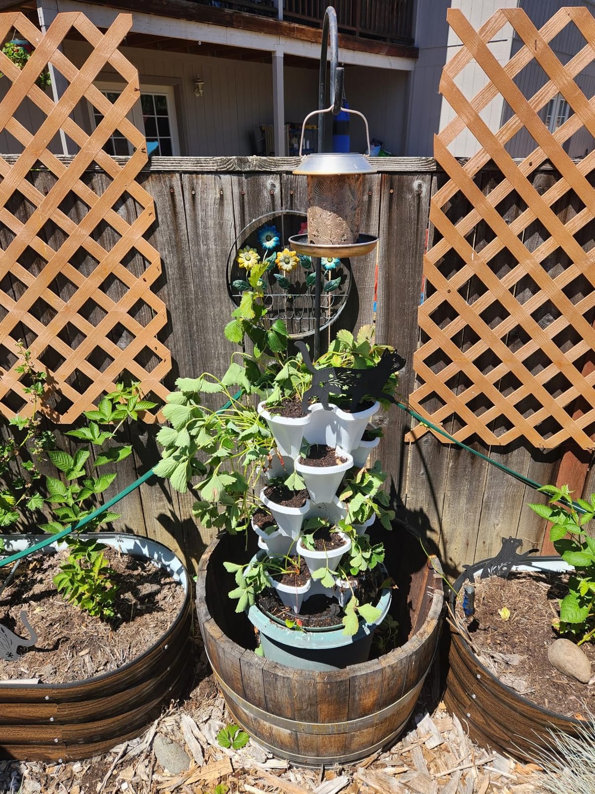 GameXcel Vertical Planter Tower - 5 Tier Stackable Garden Planters with Wheels and Tools Plant Pots for Strawberry Herb Flower and Vegetable Indoor Outdoor Use Red customer photo 2