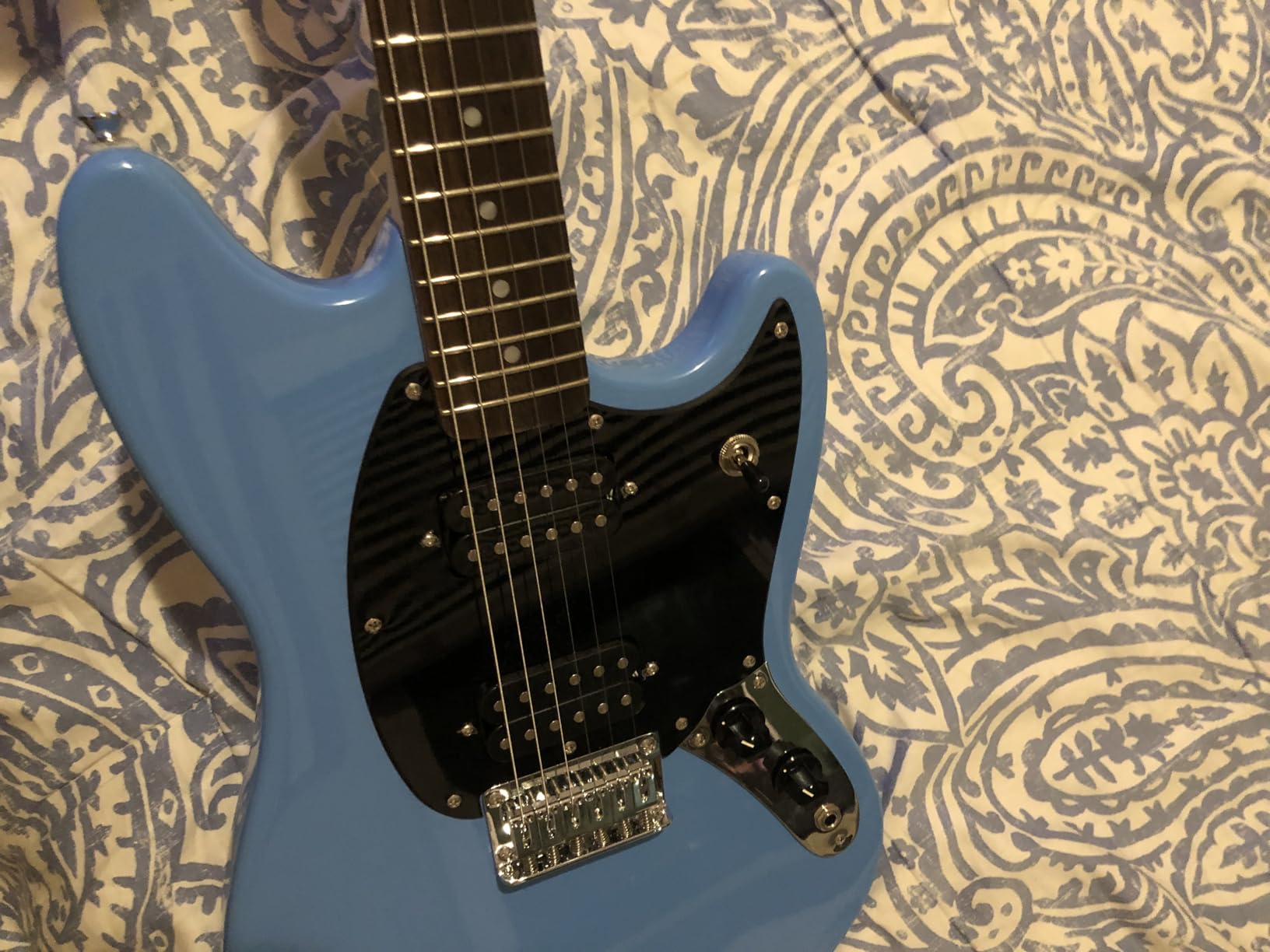Squire Sonic Mustang Electric Guitar, California Blue, Laurel Fingerboard customer photo 1