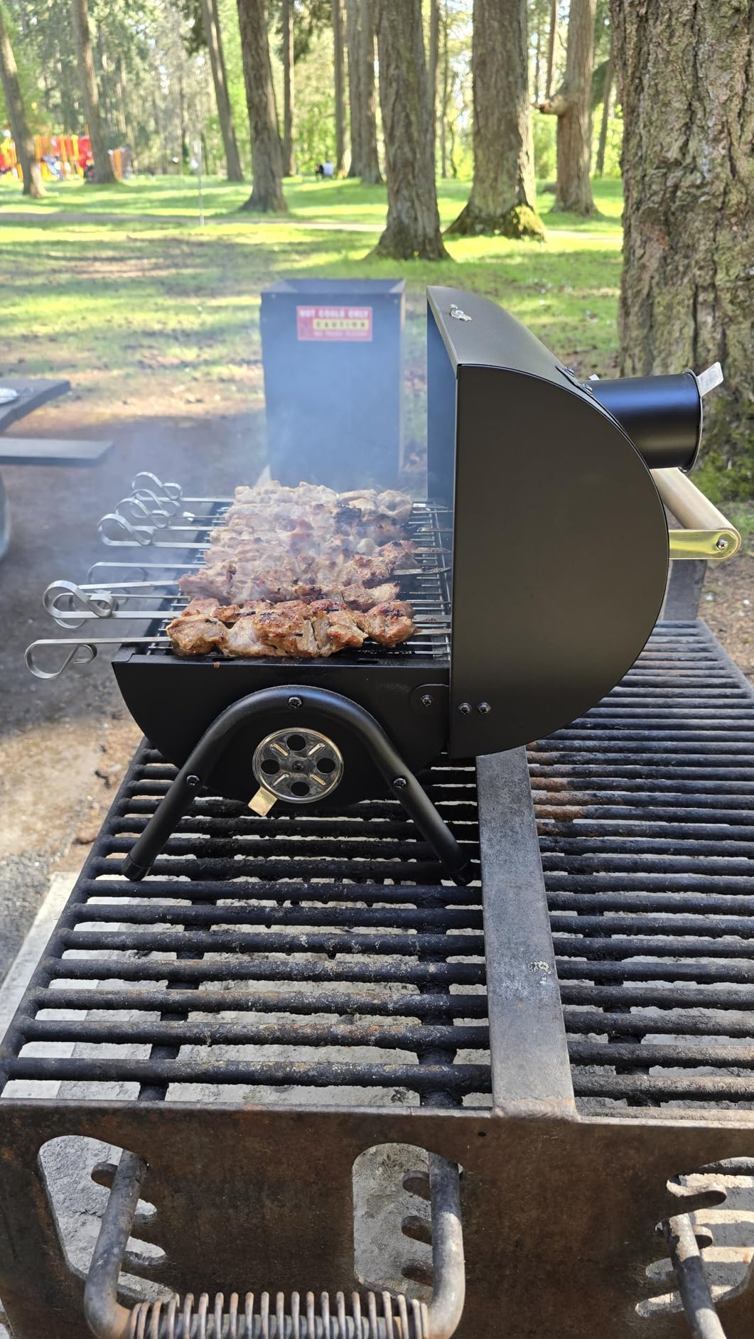 Joyfair Portable Charcoal Grill with Thermometer, Small BBQ Camping Grills customer photo 1