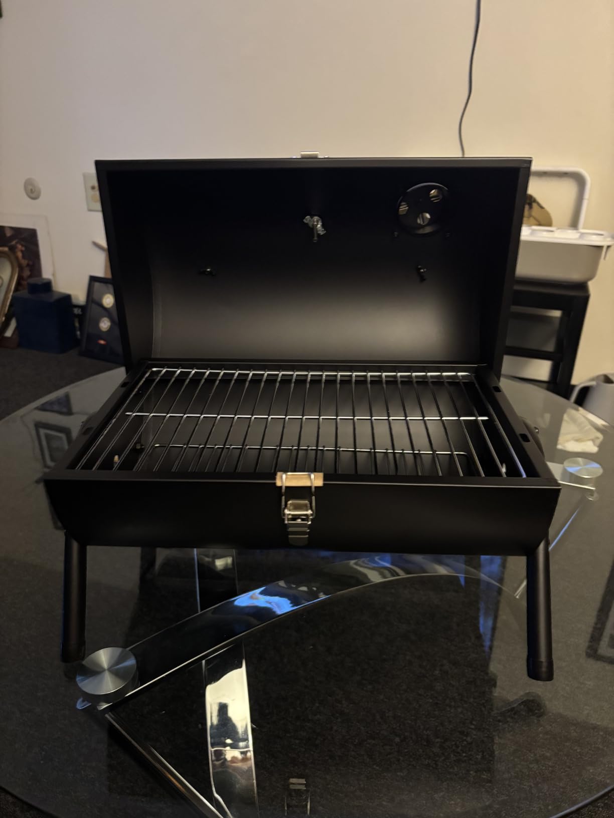 Joyfair Portable Charcoal Grill with Thermometer, Small BBQ Camping Grills customer photo 2