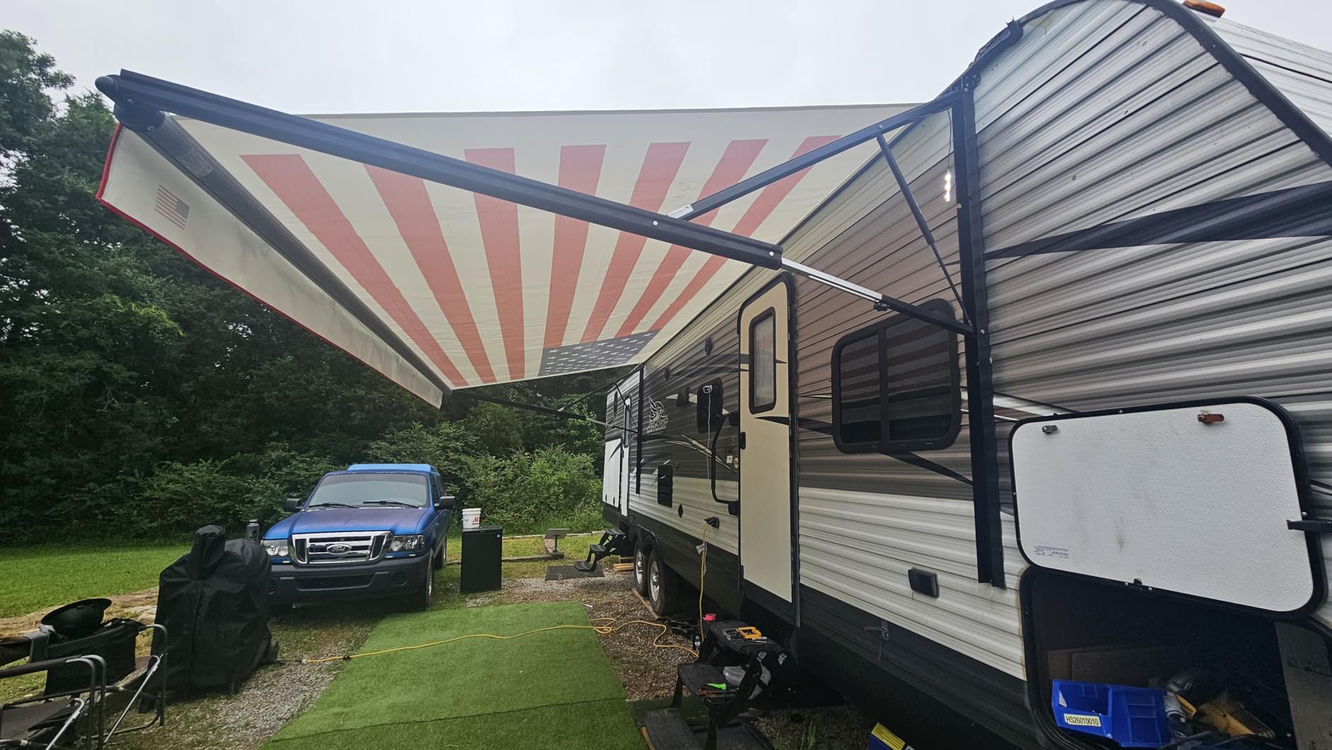 RV Awning Fabric Replacement for Motorhome Camper Trailer Canopy Fabric customer photo 2