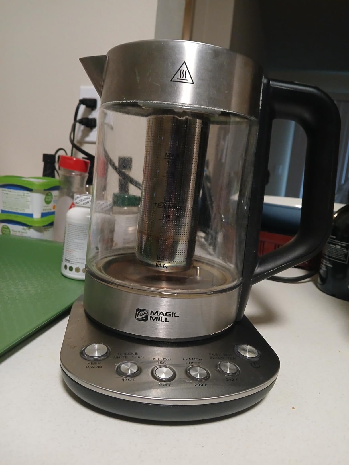 Magic Mill Pro Electric Kettle with tea Infuser and Temperature Control - Keep Warm Function, Rapid Boil, Automatic Safety Shut Off, BPA Free, No Plastic on Water, British Patent Technology, Large 1.7L customer photo 2