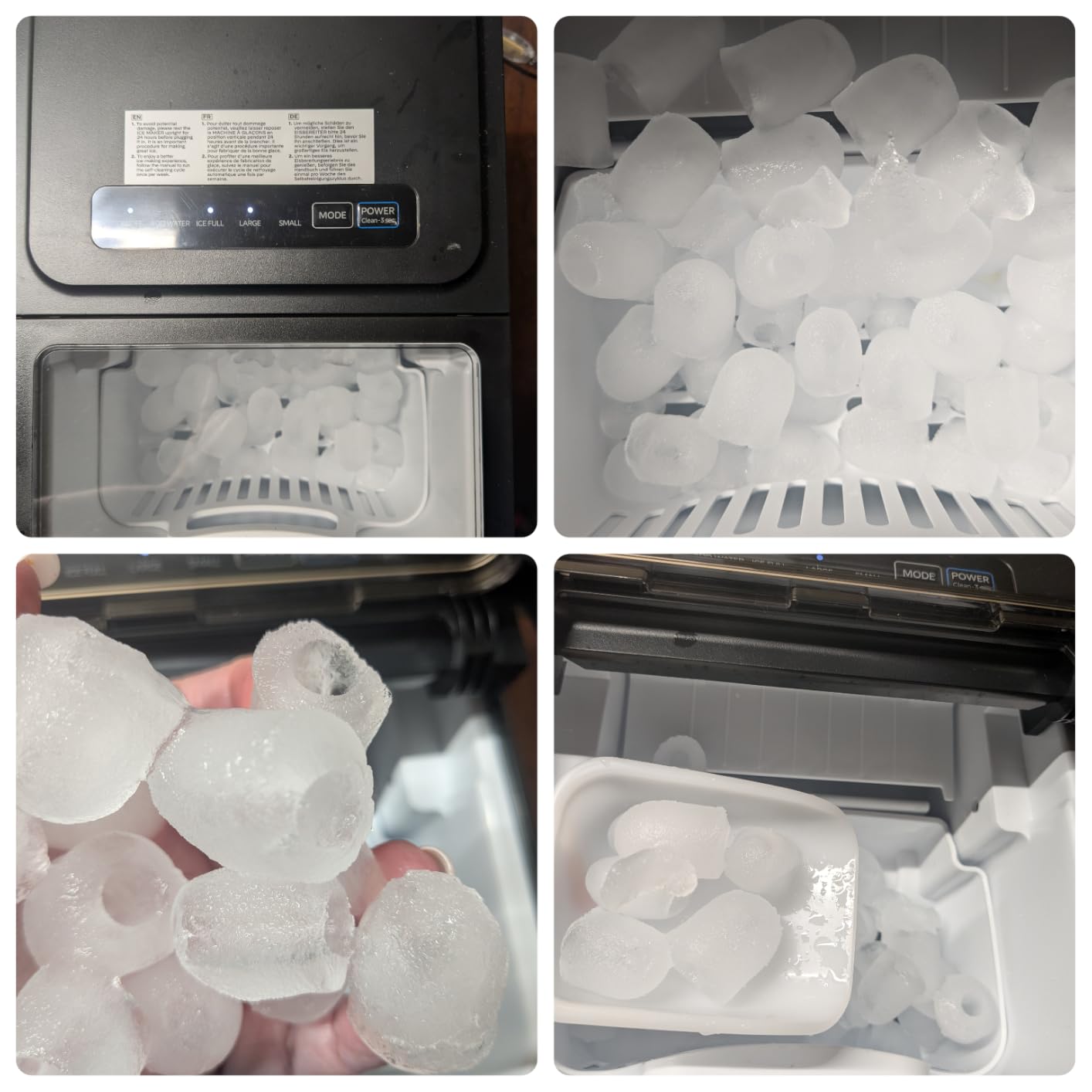 Silonn Ice Maker Countertop, Portable Ice Machine with Carry Handle, Self-Cleaning Ice Makers with Basket and Scoop, 9 Cubes in 6 Mins, 26 lbs per Day, Ideal for Home, Kitchen, Camping, RV customer photo 2