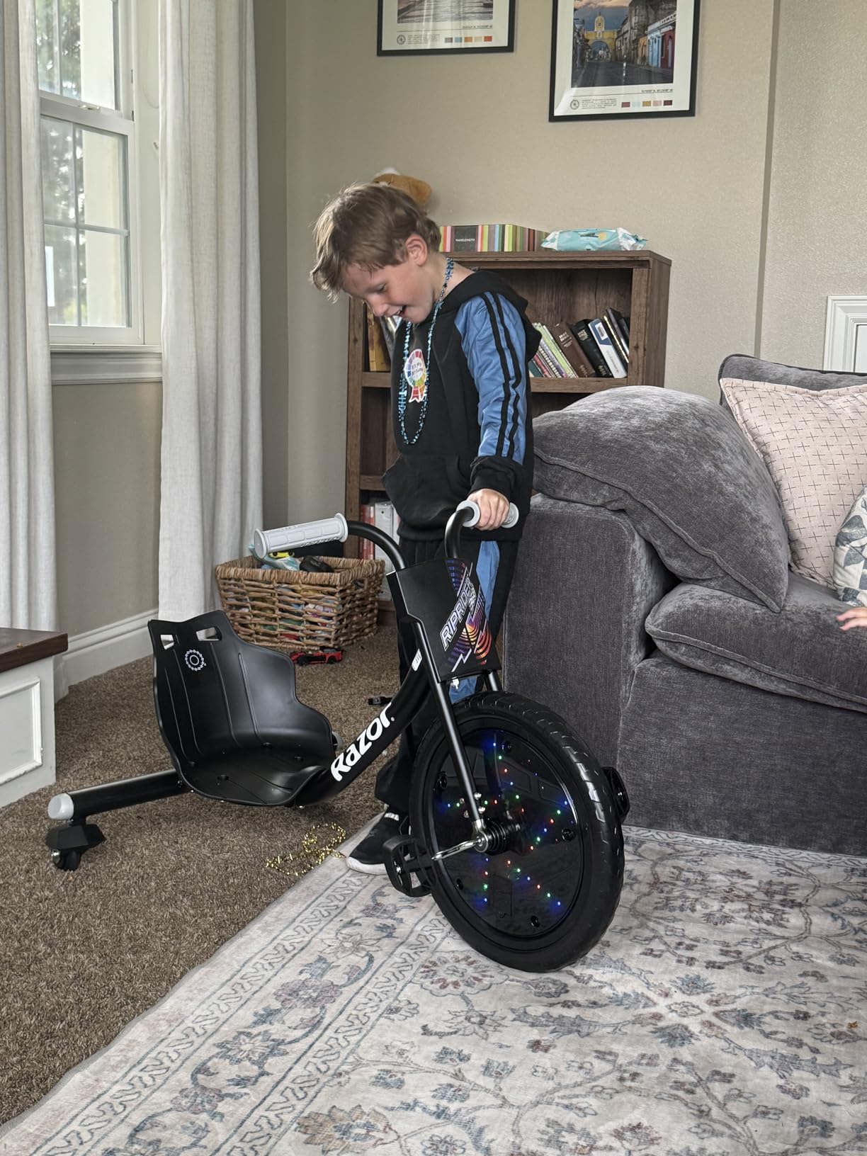 RipRider Lightshow 360 Drift Trike | Pedal Drifting Tricycle (Black) | Pulsing Multi-Colored LEDs; 360 Spins | Iconic Wheeled Ride-On For Kids Age 6+ customer photo 1