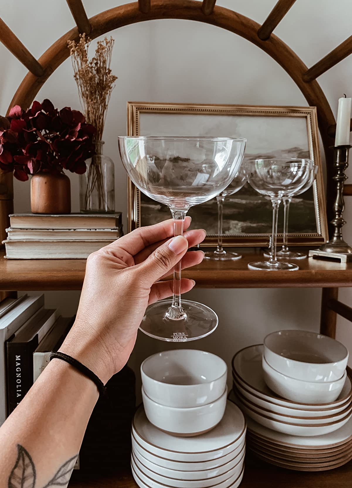 MORA PURE Martini Glasses, Set of 4-7oz - Handblown Premium Crystal Glass for Cockails, Martinis, Home Bar, Cosmos, Gimlet, Parties, Etc - Modern Classic Cocktail Glassware, Gift for Him/Her customer photo 1