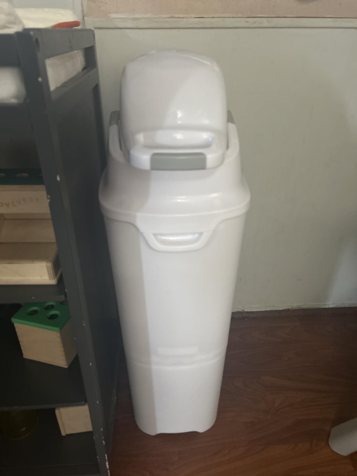 Foundations Tall Diaper Pail with Airtight Lid, Gray customer photo 2