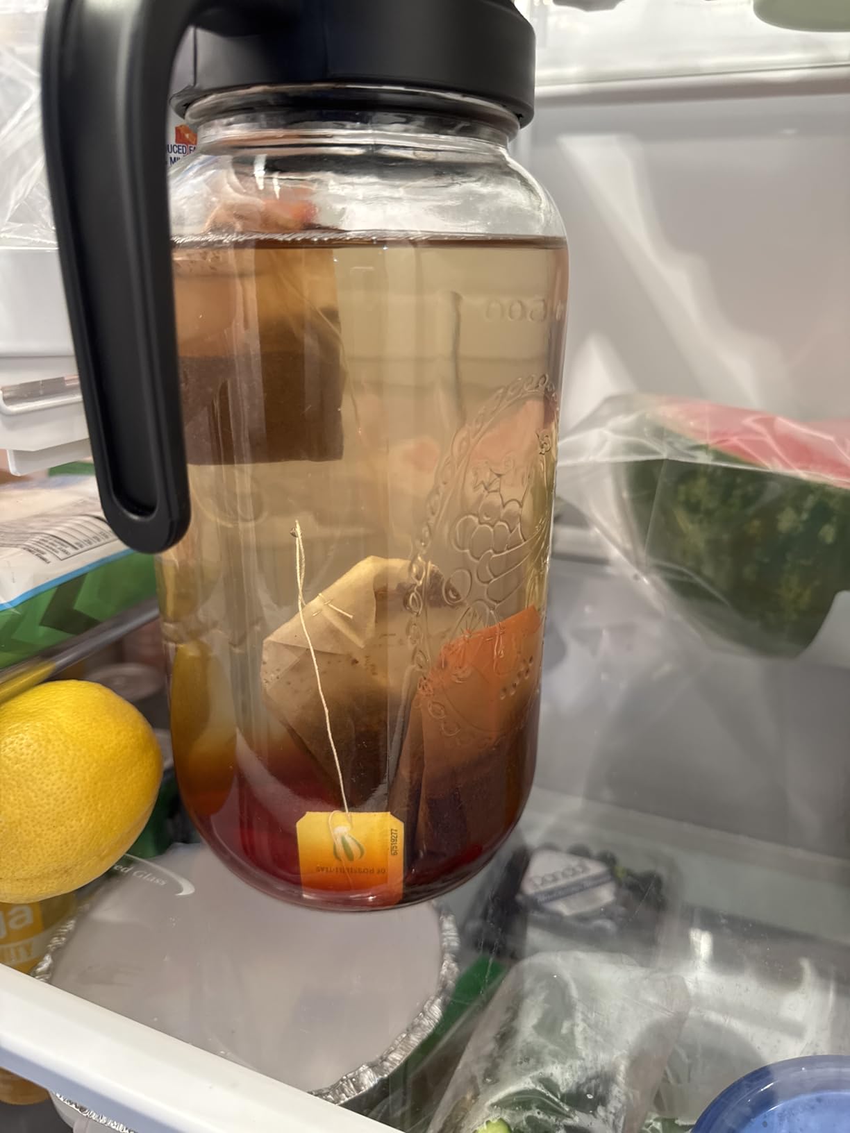 2 Quart Glass Pitcher with Lid - Airtight & Leakproof Mason Jar Pitcher with Filter Lid, Wide Mouth Glass Jar, Heavy Duty Glass Container for Water, Juice, Milk, Tea, Iced Coffee, and Drinks customer photo 1